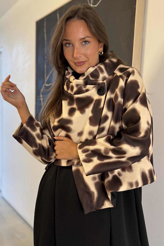 Cori Cropped Jacket Inky Naturals